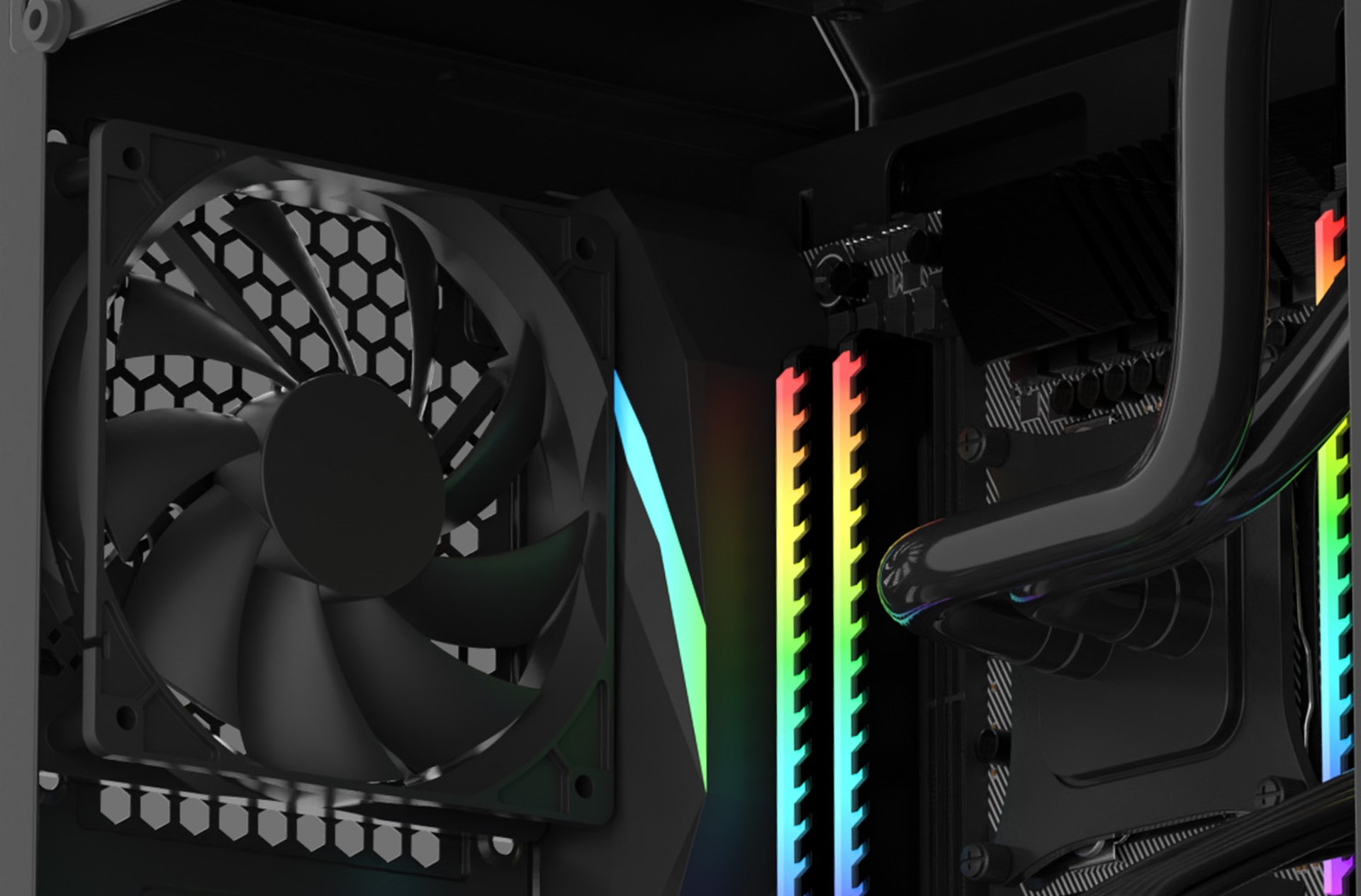 Genesis Irid 505F: počítačová skriňa s ventilátormi Oxal 120