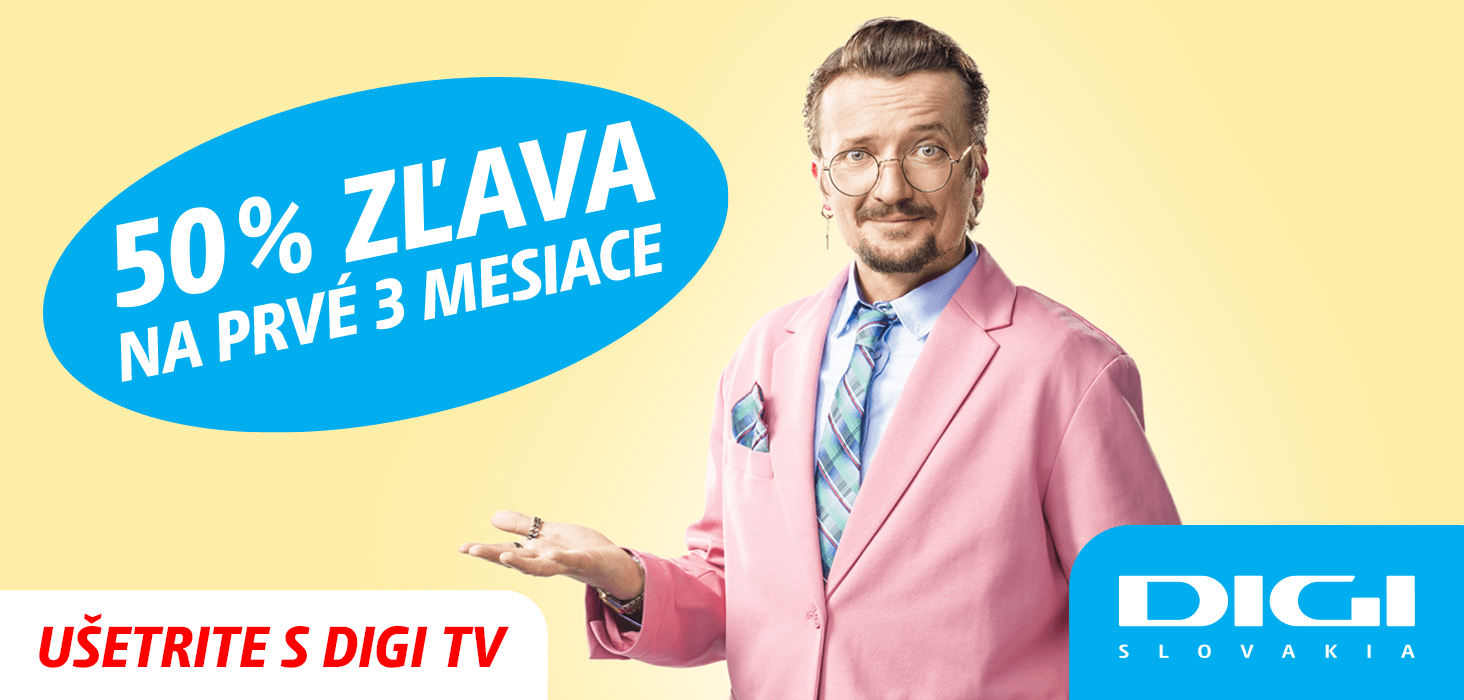 Ušetrite s DIGI TV so zľavou 50 % na prvé 3 mesiace