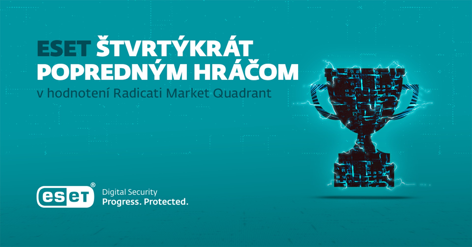ESET je „popredným hráčom“ podľa prestížneho hodnotenia Radicati už štvrtý rok po sebe