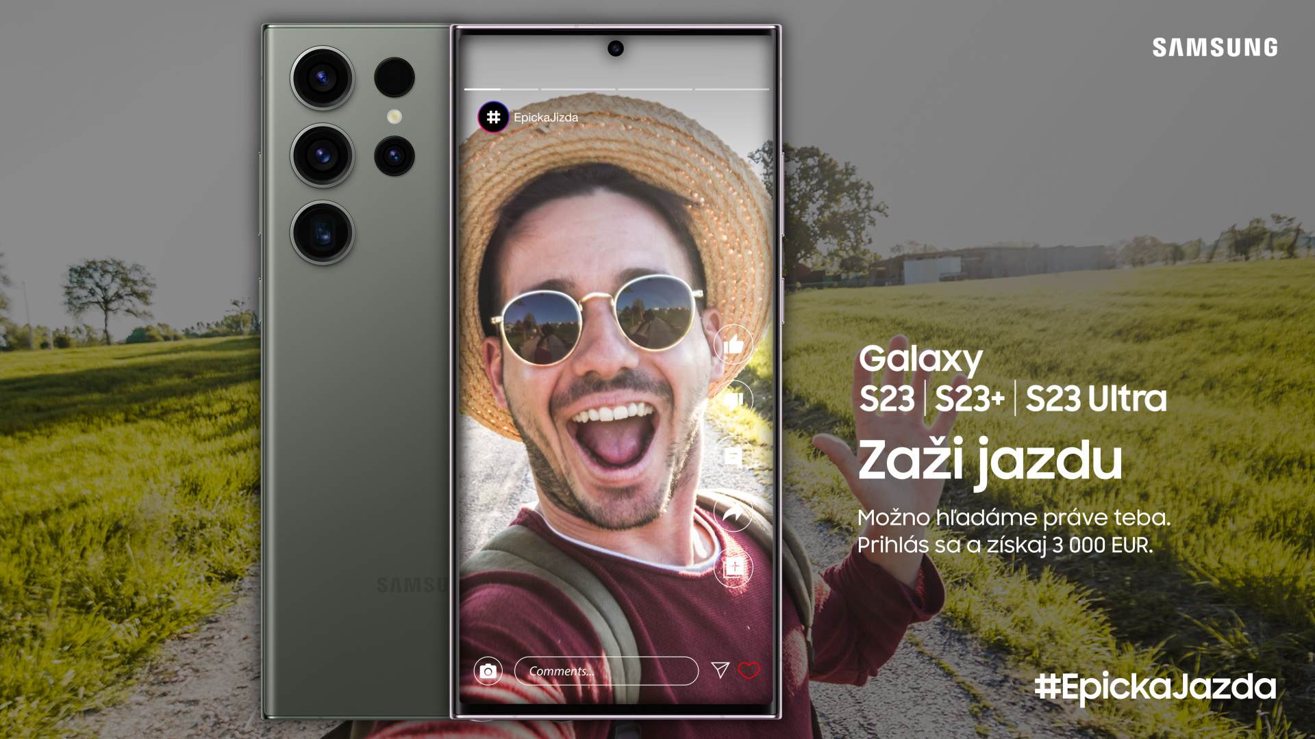 Samsung hľadá troch dobrodruhov, ktorí podniknú Epickú jazdu s Galaxy S23 karavanom po Česku a Slovensku