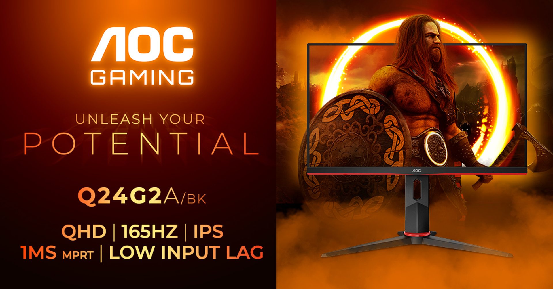 Ostré detaily a čistý rýchly pohyb s novým 24″ QHD herným monitorom AOC GAMING Q24G2A/BK
