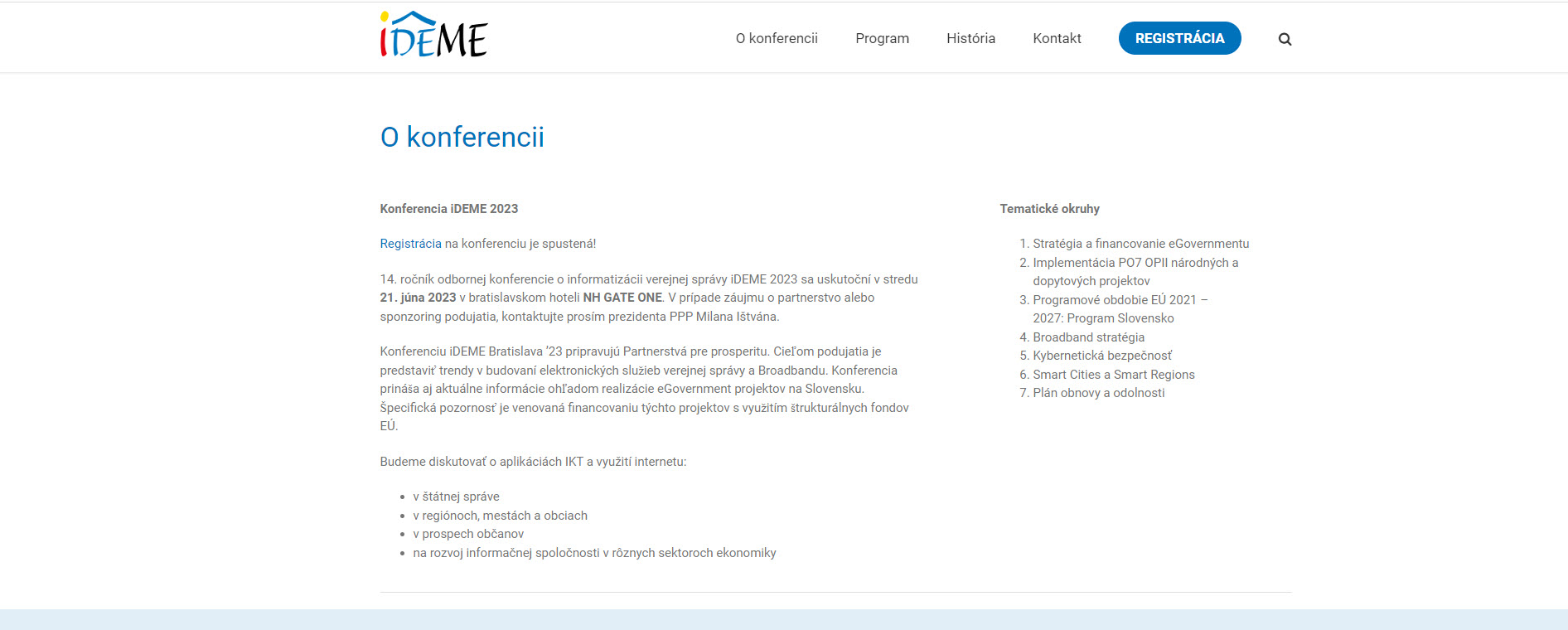 Registrácia na odbornú konferenciu iDEME 2023 je už spustená