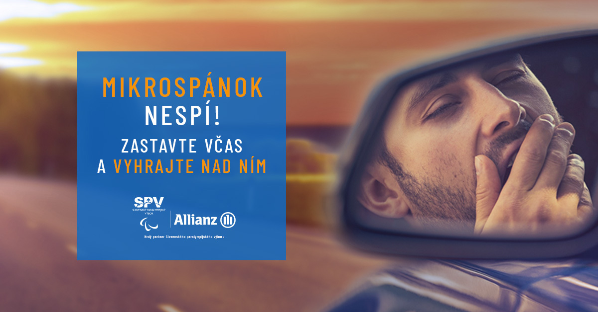 „Mikrospánok nespí!“, varuje preventívna kampaň Nadácie Allianz a SPV