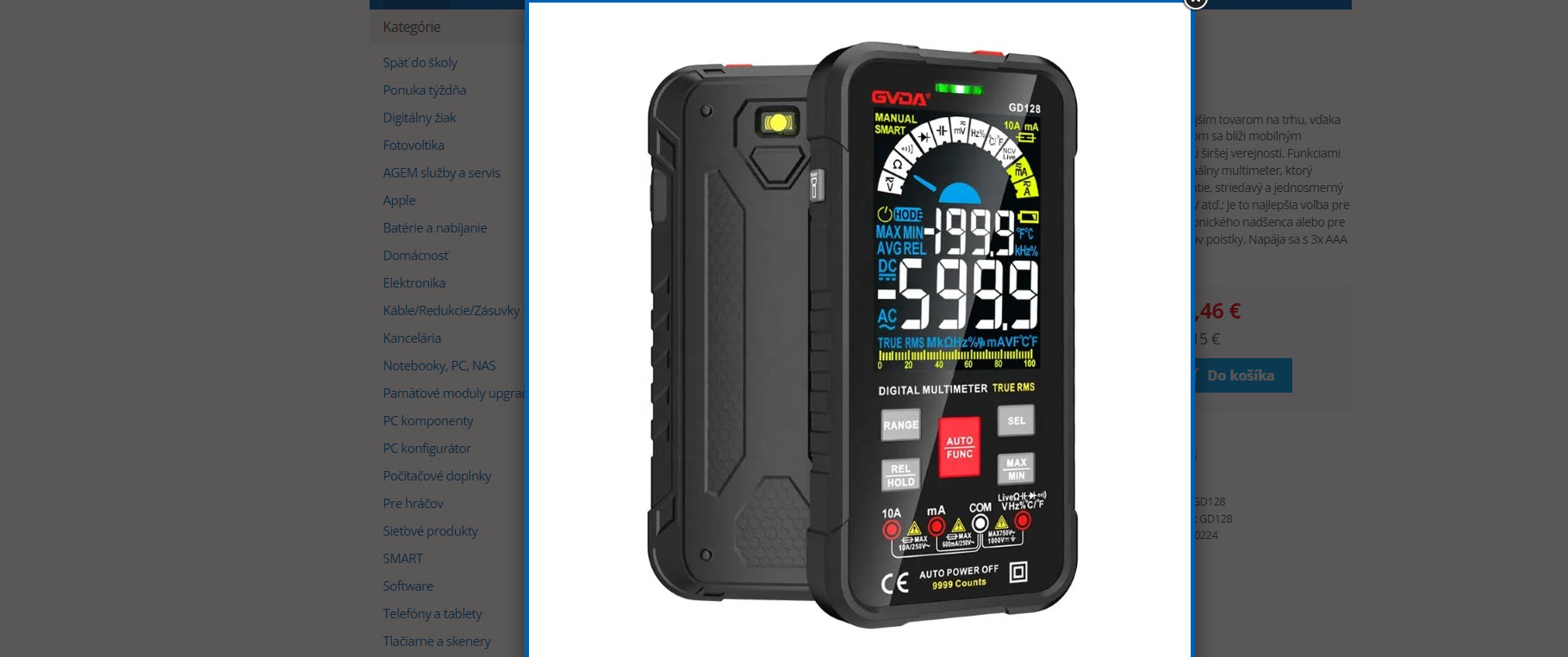 Digitálny multimeter GVDA s nezvyčajne veľkým displejom