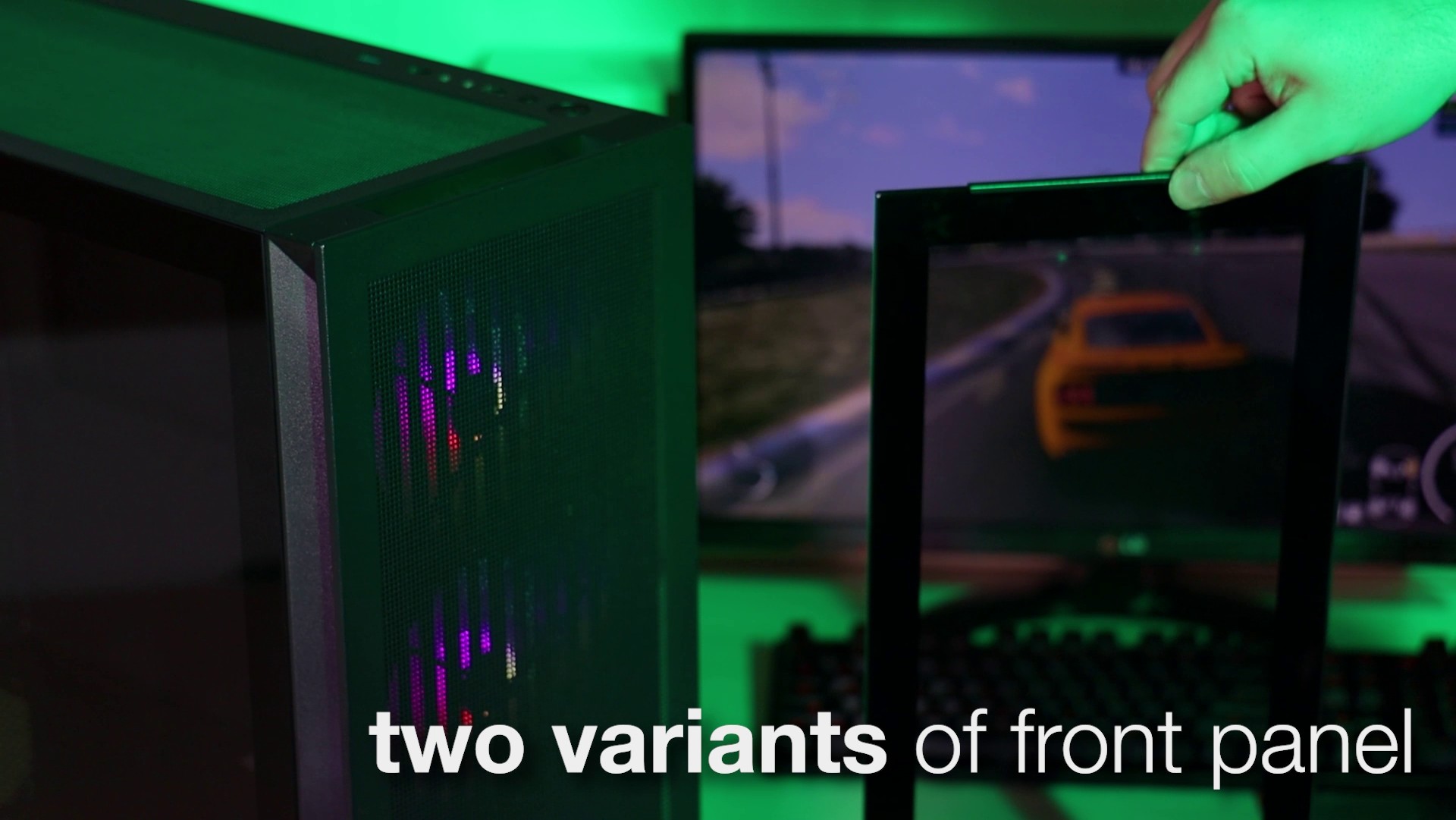 Herná počítačová skriňa EVOLVEO Ptero Q2 sa dodáva s dvomi vymeniteľnými prednými panelmi