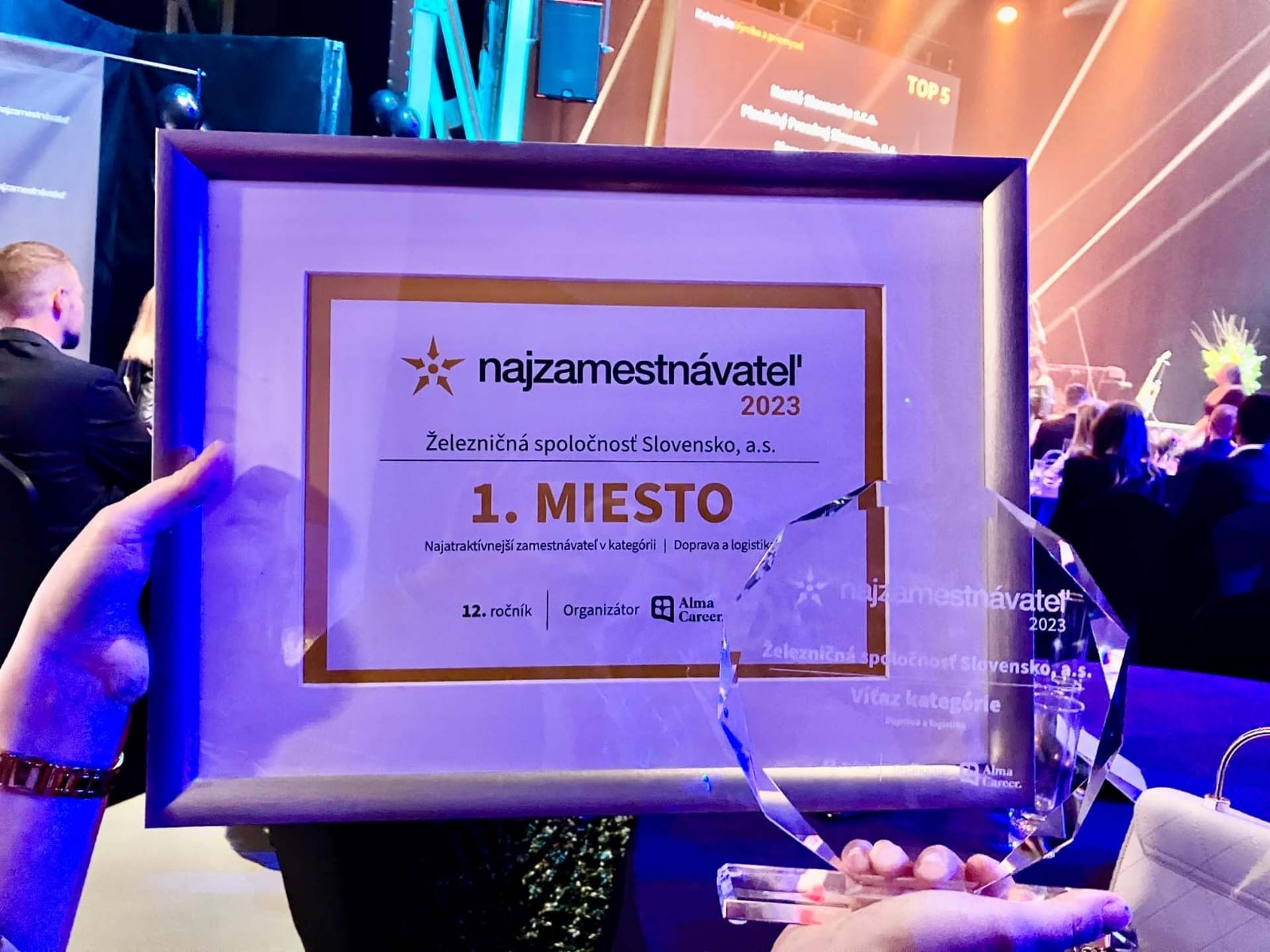 ZSSK zvíťazila v ankete Najzamestnávateľ roka 2023