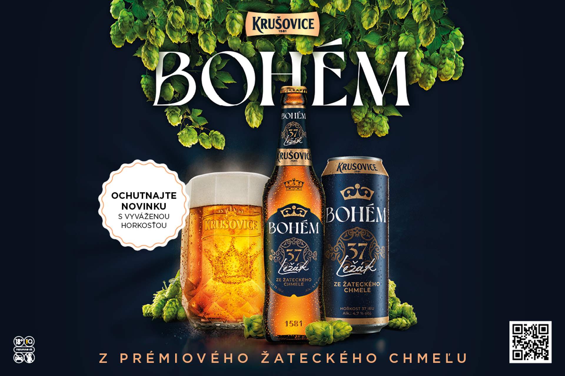 Slovákov poteší nový český prémiový ležiak Krušovice Bohém