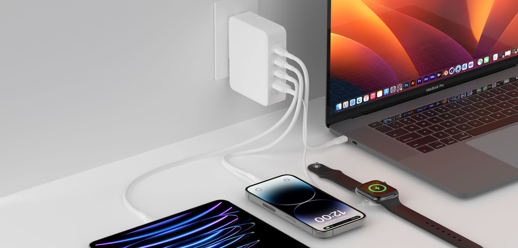 Vysoko výkonná nástenná nabíjačka Belkin BoostCharge Pro 140W má štyri porty a využíva technológiu GaN