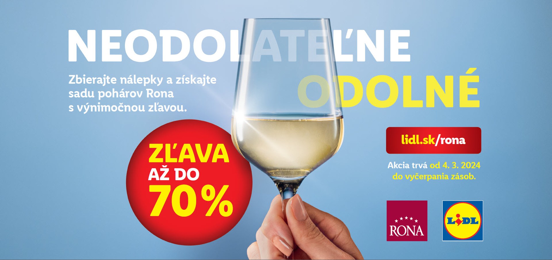 Kvalitné poháre vyrobené na Slovensku si môže vďaka Lidlu dopriať každý