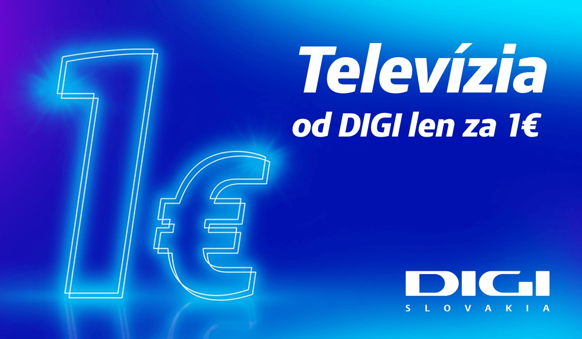 DIGI ponúka televíziu už od 1 €