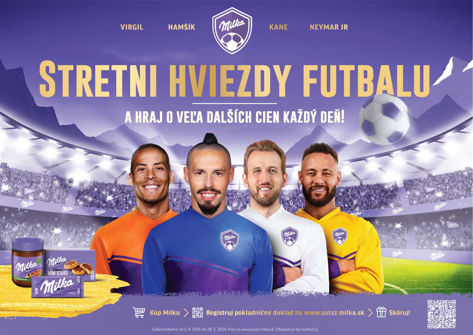 Hrajte o stretnutie s futbalovými hviezdami