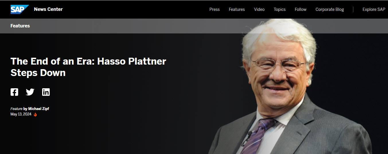 Zakladateľ SAP končí po 52 rokoch vo firme