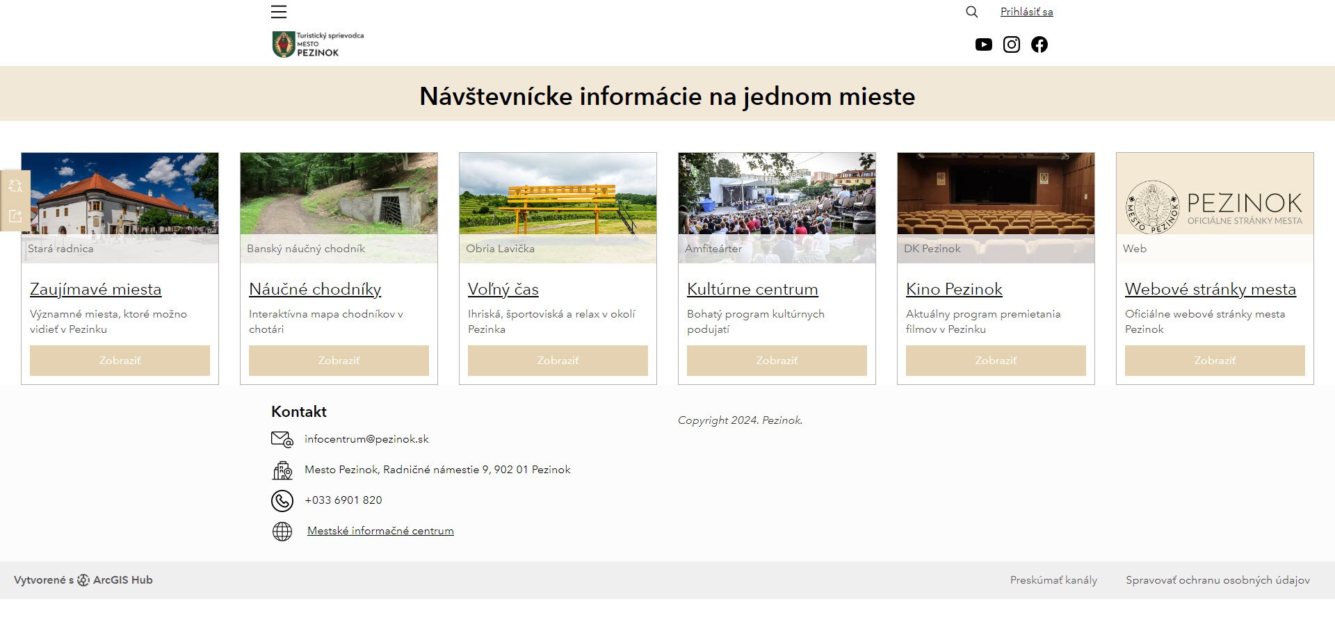 Nová stránka poskytuje informácie pre návštevníkov Pezinka na jednom mieste