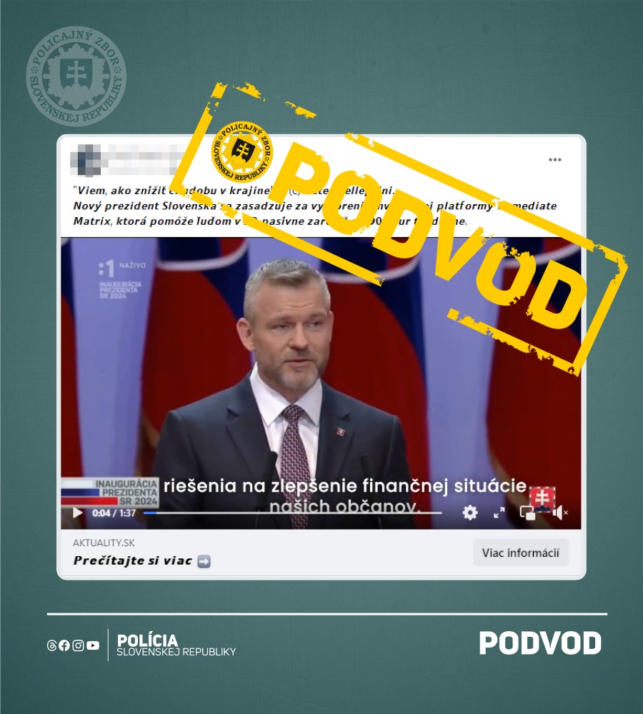 fake podvod pellegrini policia sr