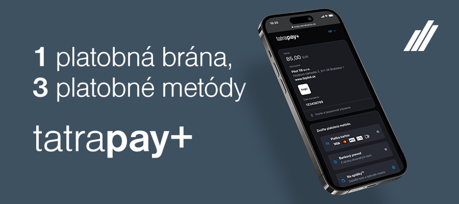 Prijímanie platieb v online priestore „pod jednou strechou“
