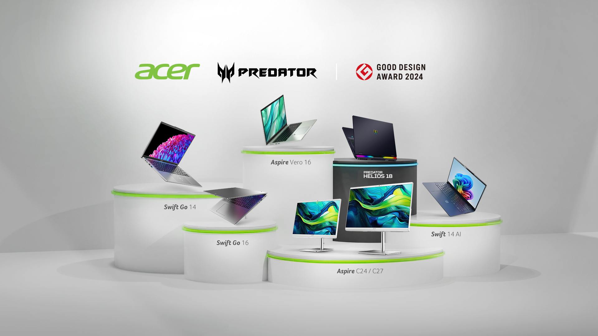 Zariadenia Acer a Predator získali ocenenia G Mark na japonskej súťaži Good Design Awards 2024