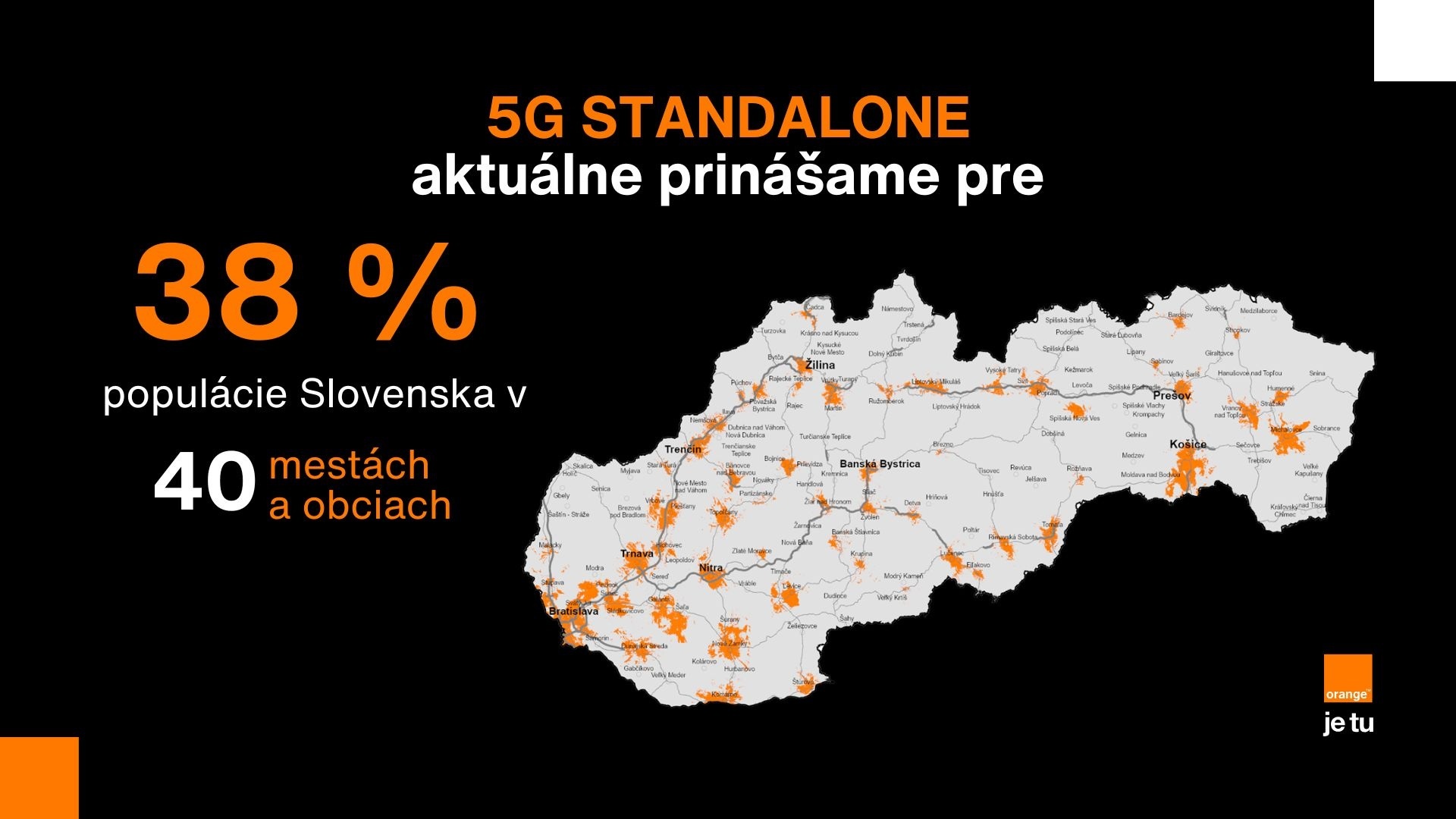 Orange ako prvý operátor u nás prináša (r)evolúciu v konektivite: komerčná prevádzka 5G Standalone