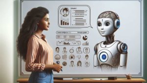 chatbot AI dievca pred tabulou