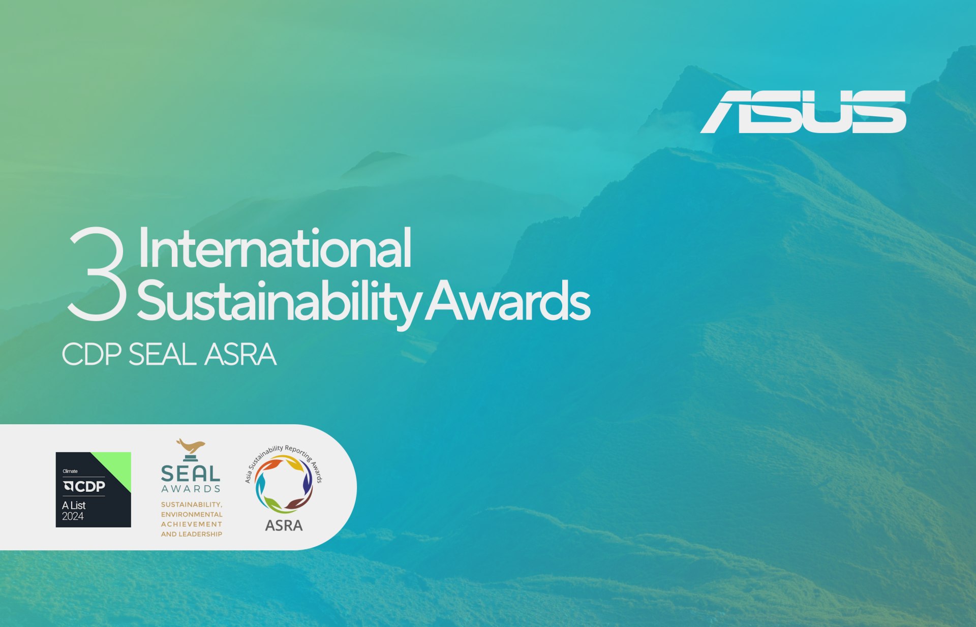 ASUS získal tri medzinárodné ocenenia za udržateľnosť: CDP, SEAL a ASRA