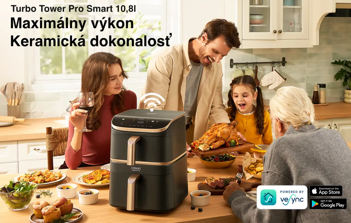 Cosori Turbo Tower Pro Smart horkovzdušná fritéza 10,8L