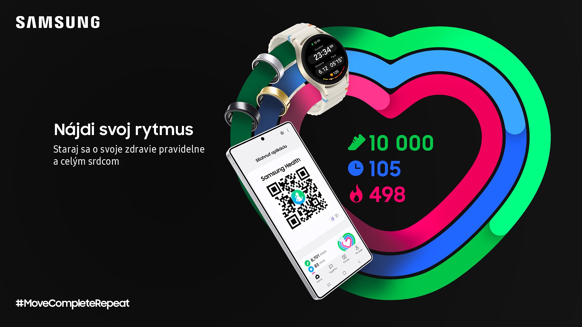Nasledujte srdce a zapojte sa do výzvy. Samsung vás pozýva k pohybu