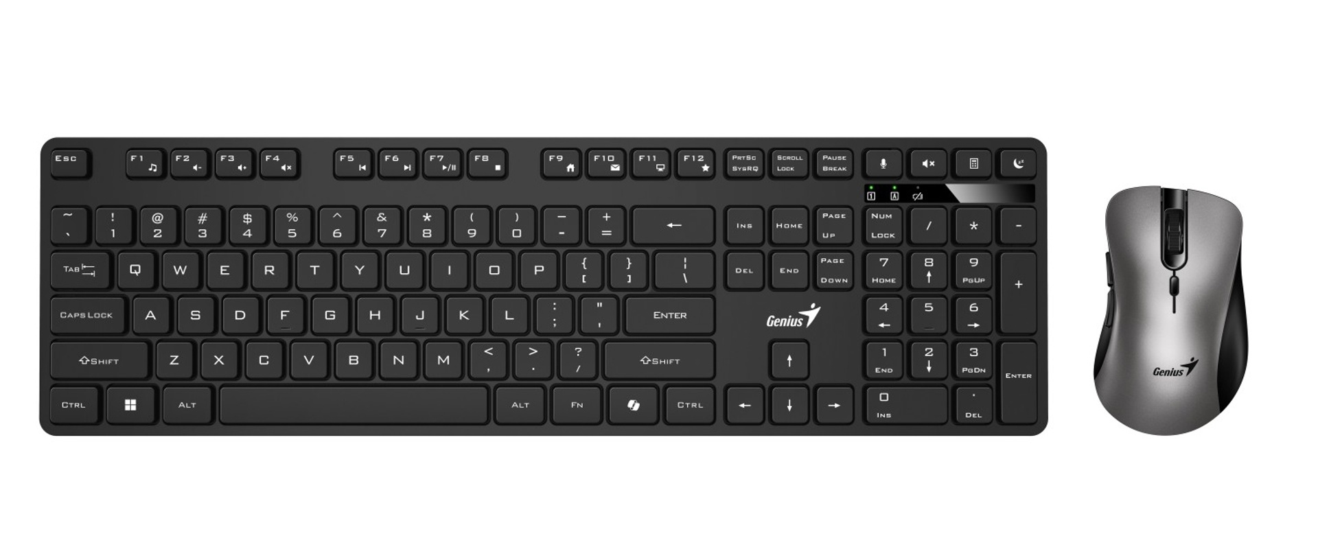 Genius predstavil kombo tichej bezdrôtovej klávesnice a myši s podporou AI Copilot