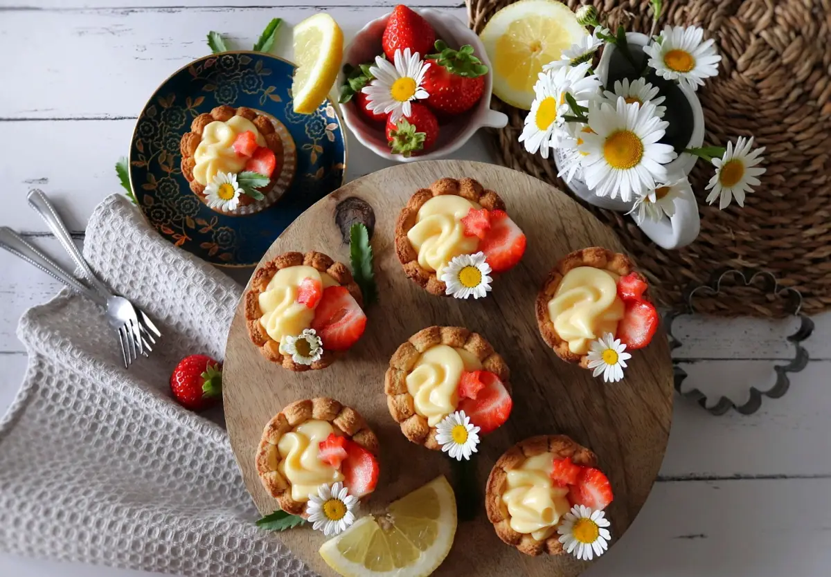 Tartaletky s pudingovým krémom