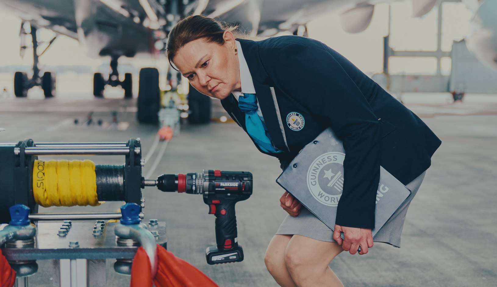 Svetový rekord: Aku vŕtačka PARKSIDE utiahne dopravné lietadlo A380