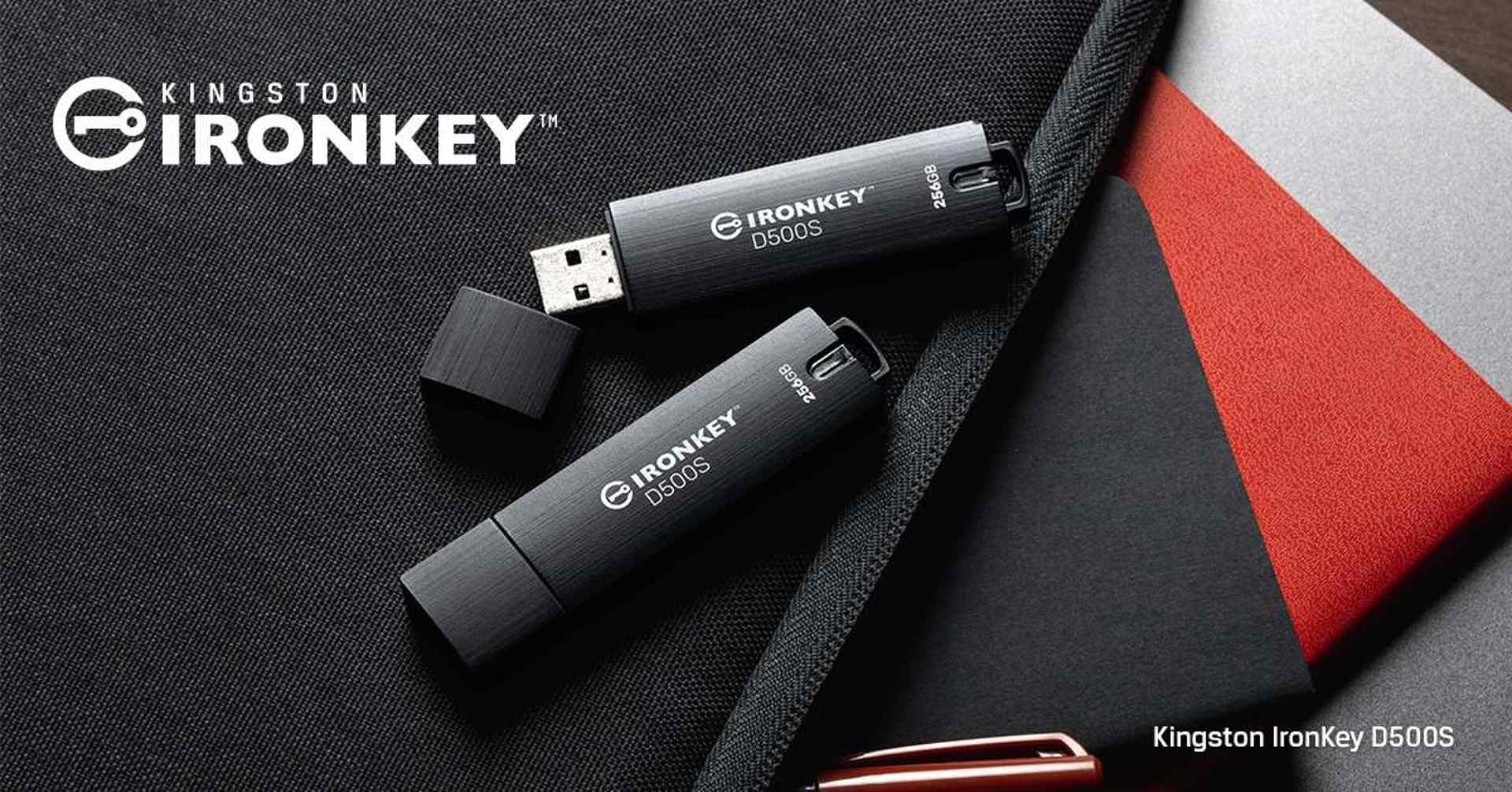 Kingston IronKey D500S je prvý a jediný disk na svete s hardvérovým šifrovaním, ktorý spĺňa požiadavky TAA a FIPS 140-3 Level 3 a má overený dodávateľský reťazec