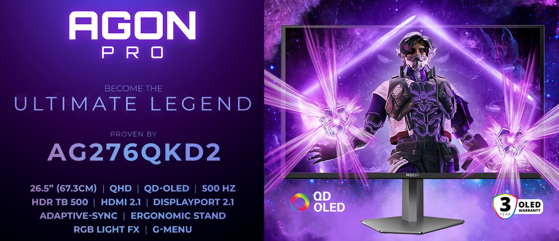 AGON PRO AG276QKD2 kombinuje extrémnu rýchlosť so špičkovým obrazom