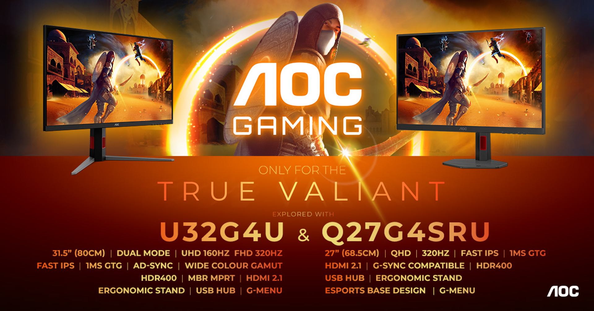 AGON by AOC: Dva výkonné herné monitory s frekvenciou 320 Hz