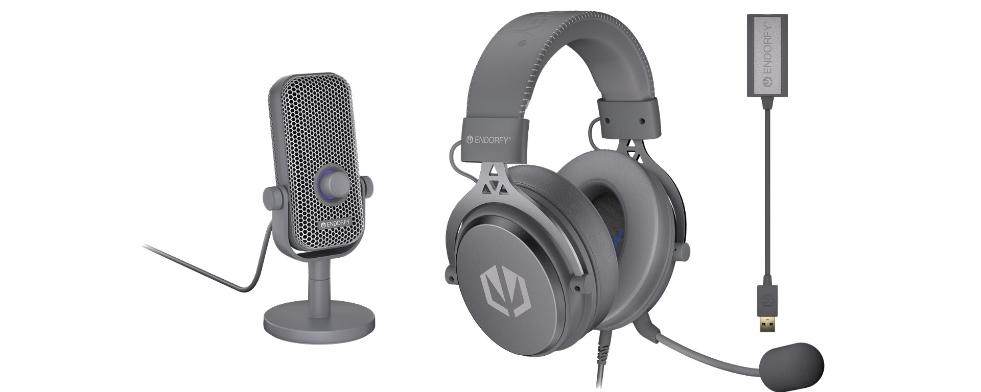 ENDORFY predstavuje mikrofón a slúchadlá v elegantných odtieňoch šedej