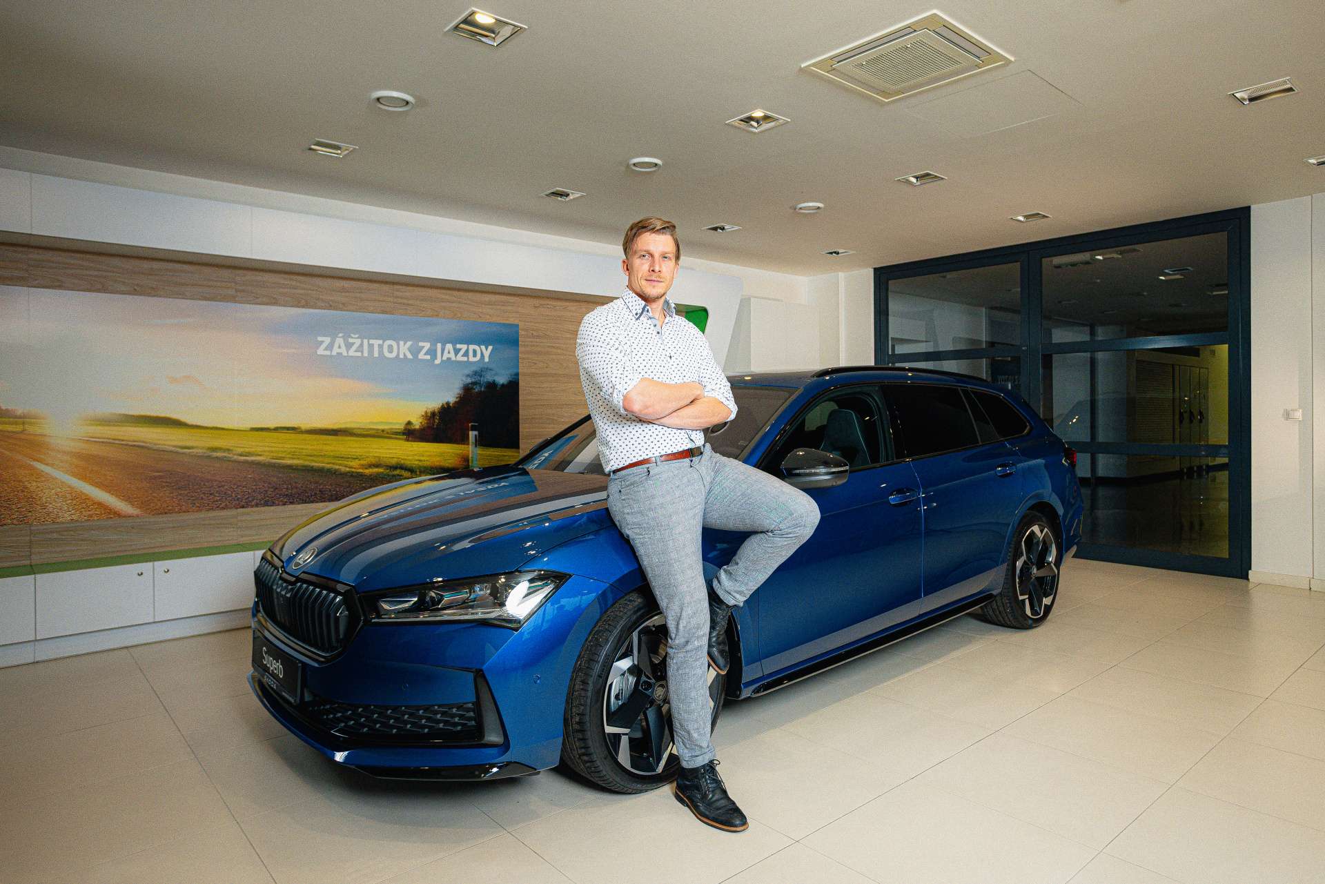 Herec Juraj Bača a jeho nový Superb Combi Sportline