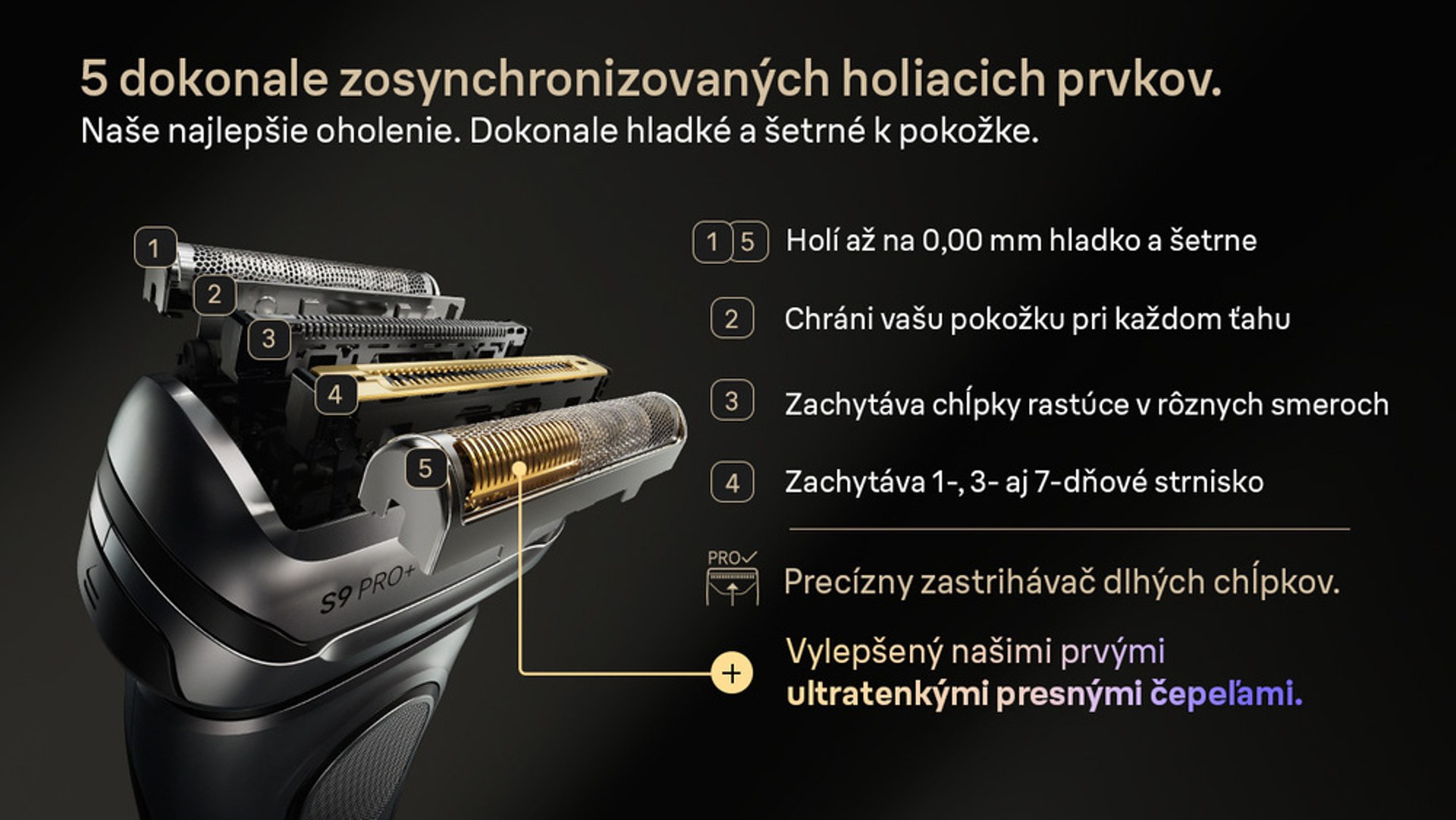 Dokonale hladké oholenie s novým holiacim strojčekom BRAUN Series 9 Pro+