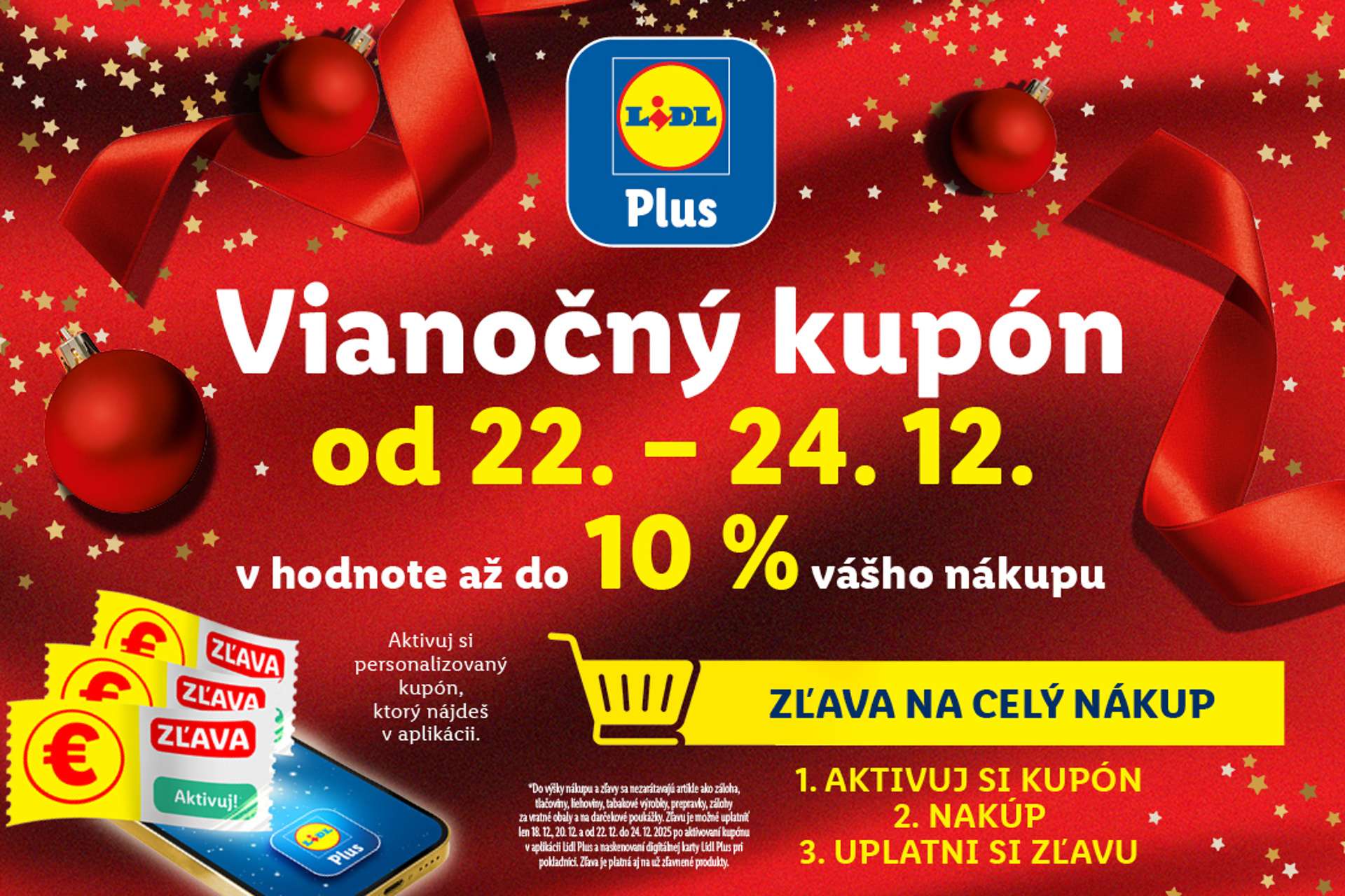 Predvianočný čas v Lidl sa oplatí: až do 10 % zľava z celého nákupu a sada pohárov značky Rona za zvýhodnenú cenu