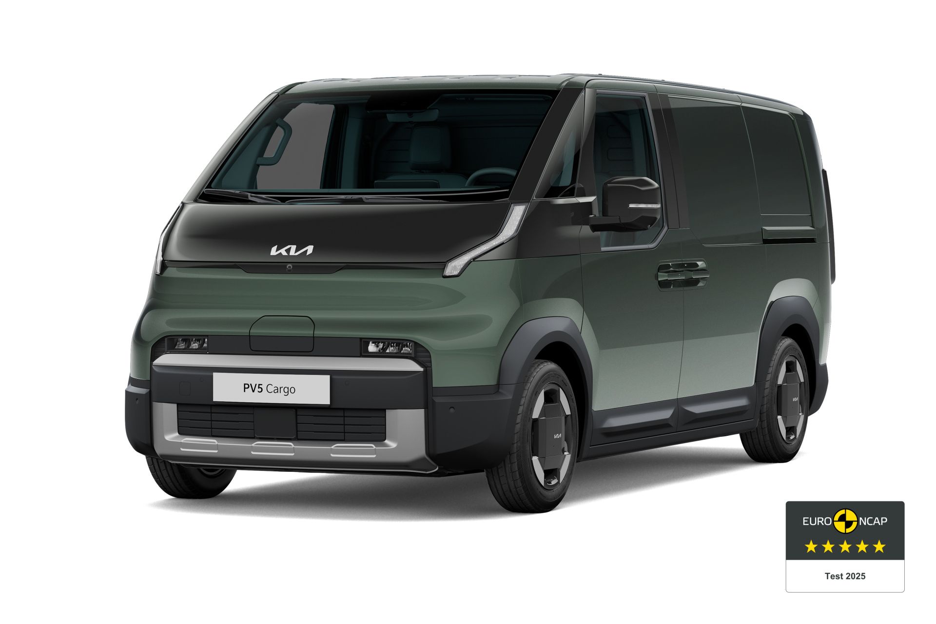 Kia PV5 Cargo získava maximálne päťhviezdičkové hodnotenie v bezpečnostnom hodnotení úžitkových vozidiel Euro NCAP 2025