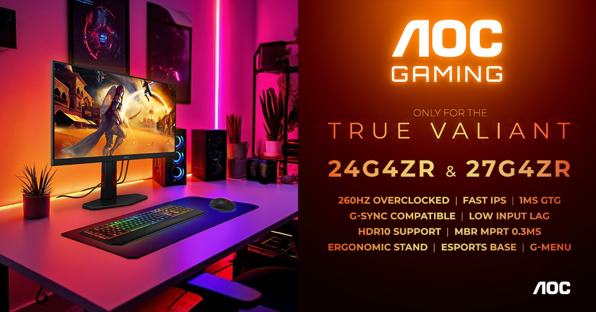 AOC GAMING 24G4ZR a 27G4ZR: mimoriadna reakcia a dostupná cena
