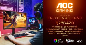 AOC GAMING Q27G4ZD: tretia generácia QD-OLED v dokonalom pomere ceny a výkonu