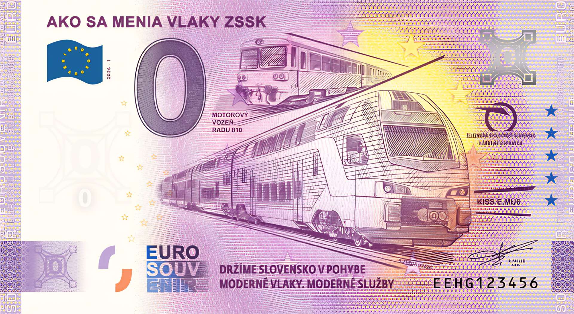 Ako sa menia vlaky ZSSK: Nová pamätná eurobankovka rozpráva príbeh vlakov na Slovensku