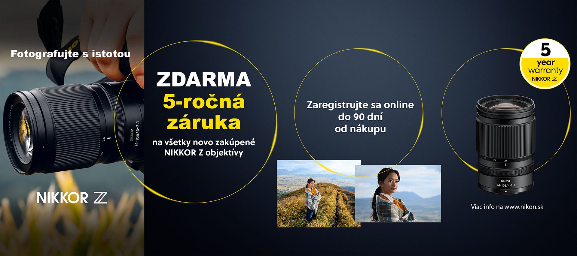 Nikon Europe predstavuje bezplatnú 5-ročnú predĺženú záruku na objektívy Nikkor s bajonetom Nikon Z