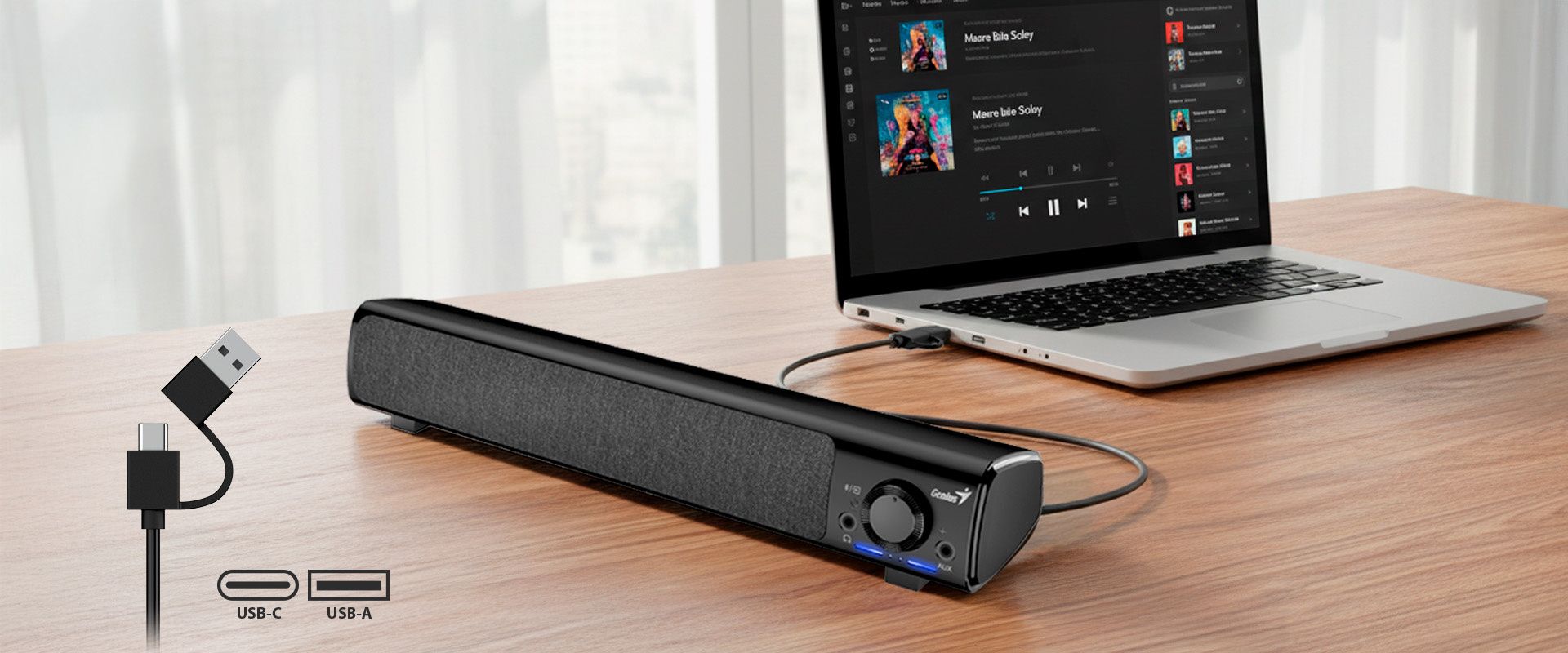 Genius predstavil stereo reproduktor SoundBar 220BT s Bluetooth pripojením