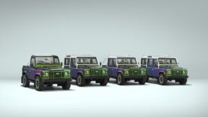 Defender Classic V8: Nová karosárska verzua Double Cab Pick-Up – predstavená v rodine modelov Classic Defender V8 s lakom meniacim odtieň