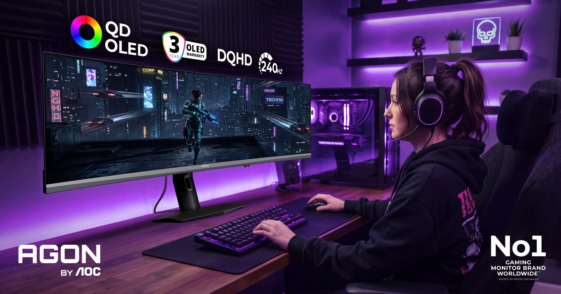 AGON by AOC predstavuje svoje najnovšie herné OLED novinky na veľtrhu Gamescom 2026