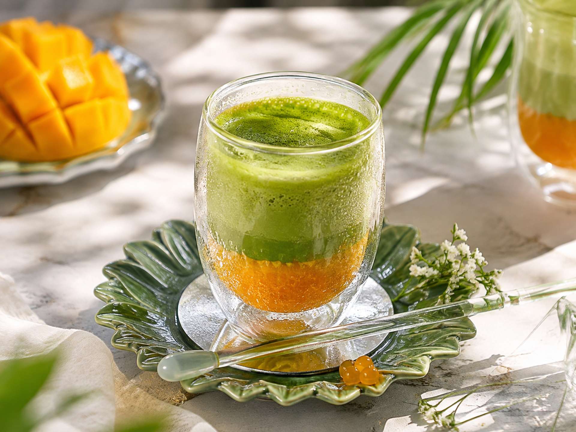 Letný trend v pohári: mango matcha bubble tea s kokosovým mliekom
