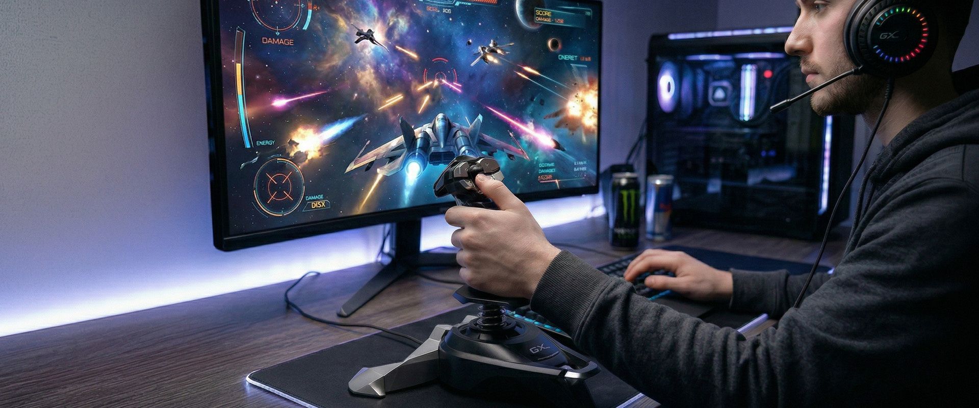 Genius predstavil joystick MaxFire F27 pro letecké simulátory