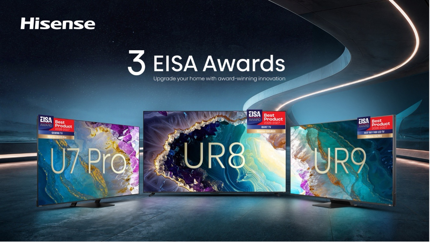 Spoločnosť Hisense získala šesť prestížnych ocenení EISA 2026–2027