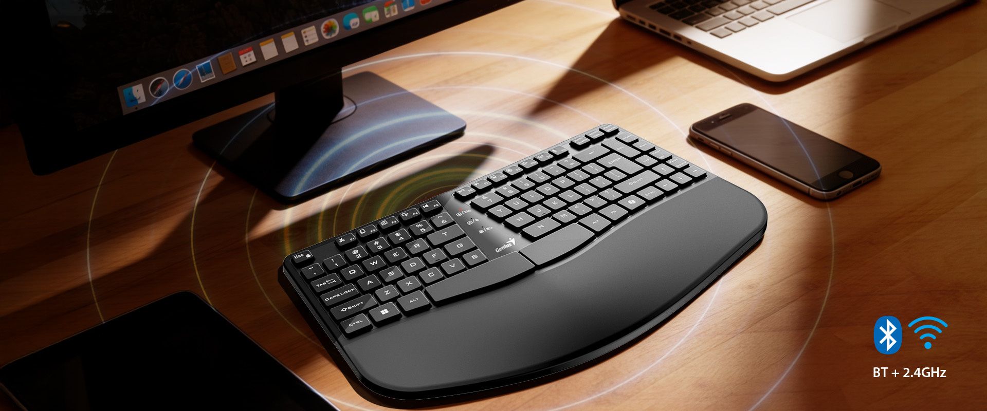 Genius predstavil ergonomickú klávesnicu Ergo KB-7000BT