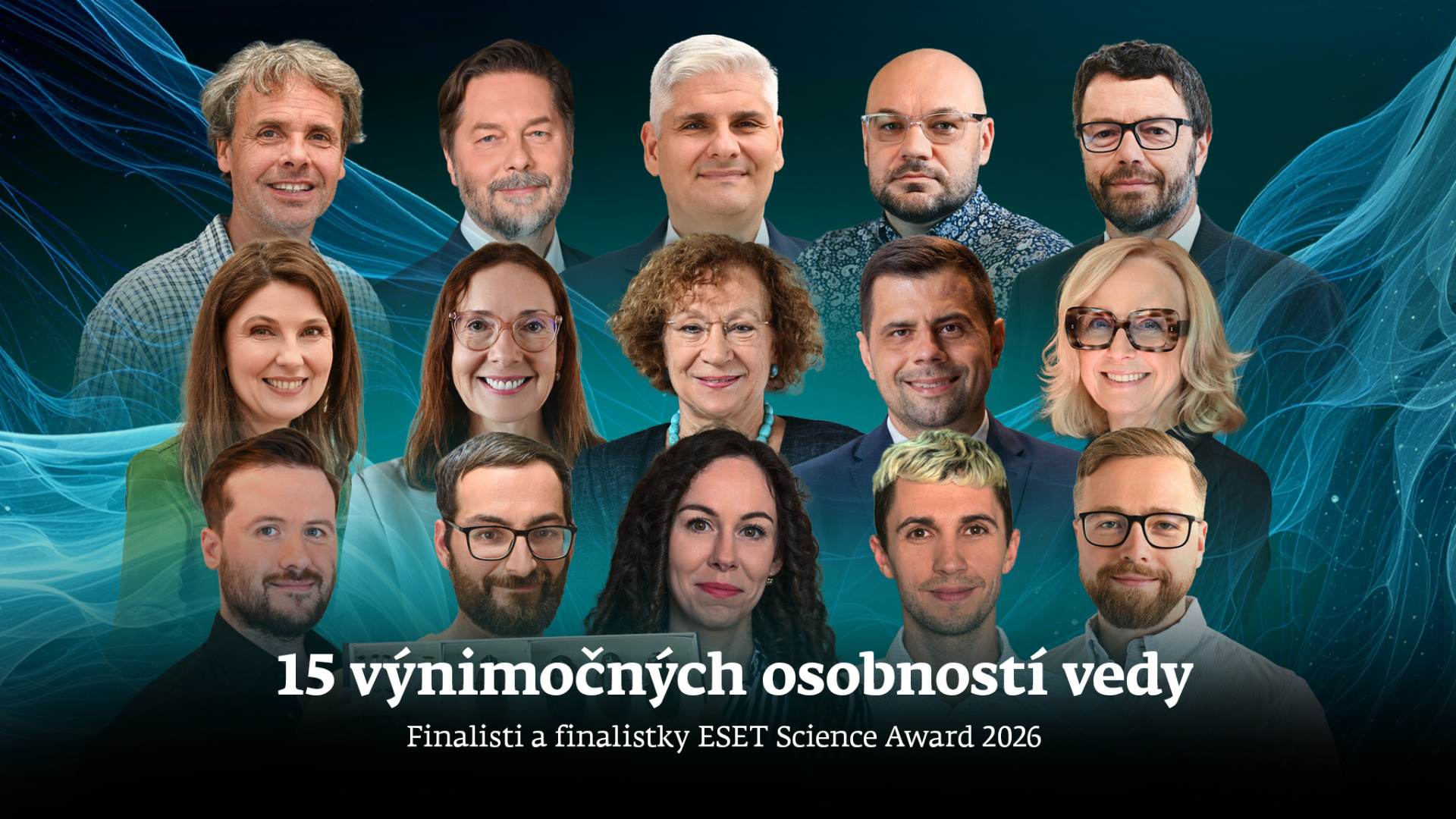 ESET Science Award 2026 pozná svojich finalistov: predstavuje pätnásť výnimočných osobností vedy