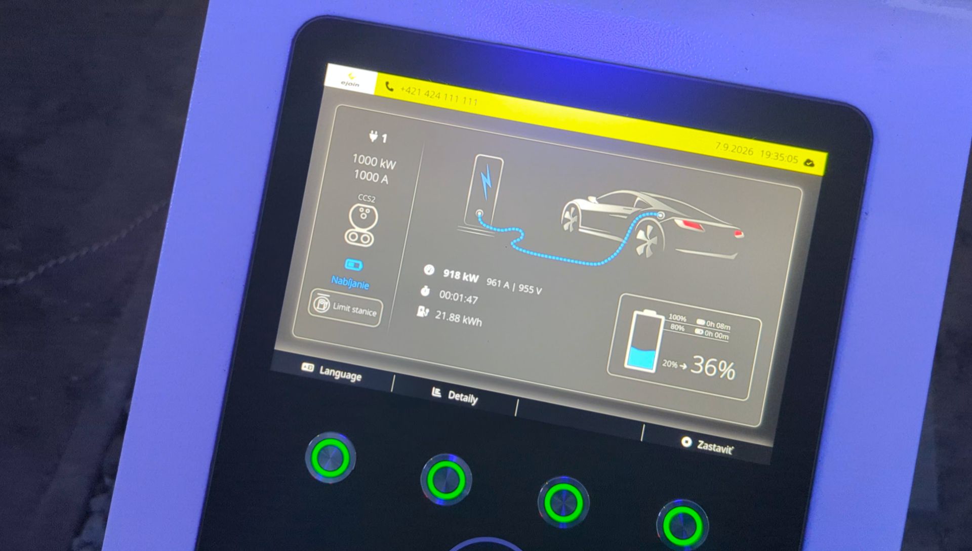 Slovenský ejoin úspešne otestoval 1 MW nabíjaciu stanicu v sieti ejoin GO